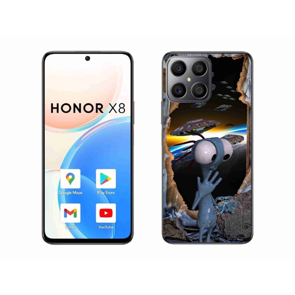 Gélový kryt mmCase na Honor X8 - mimozemšťan