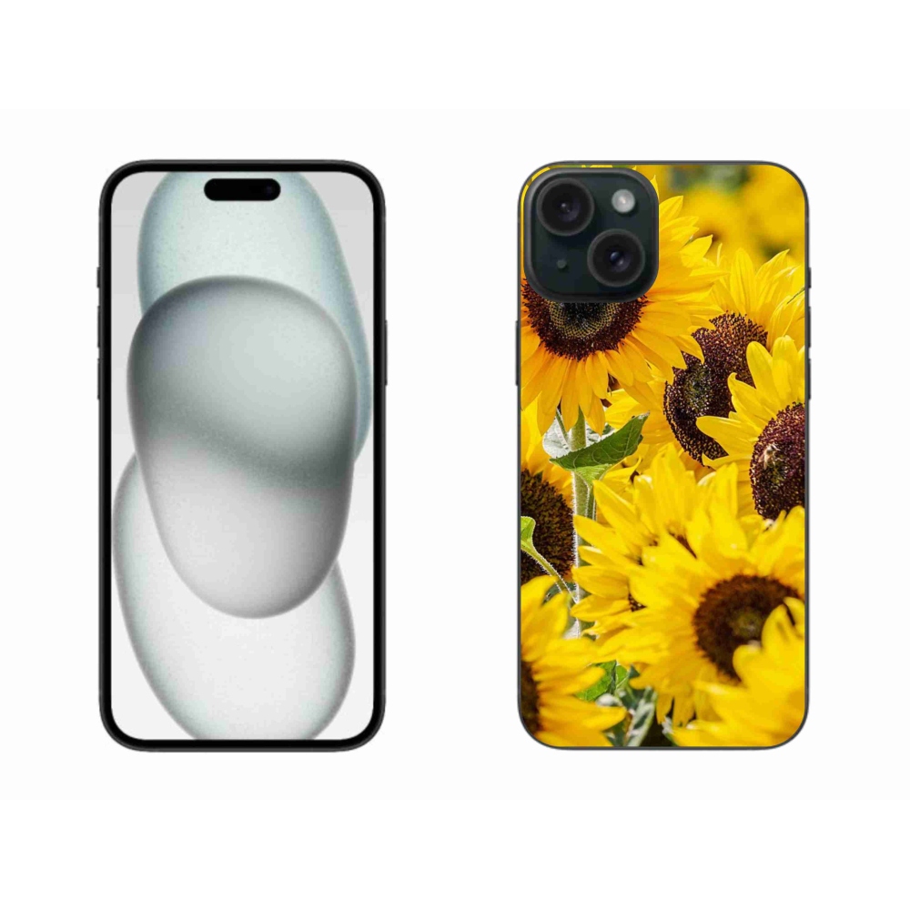 Gélový kryt mmCase na iPhone 15 Plus - slnečnica