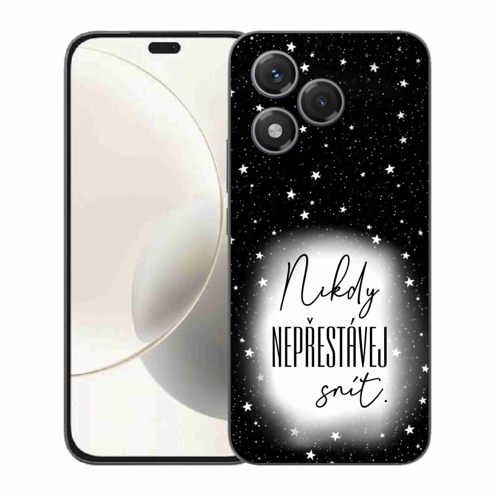 Gélový kryt mmCase na Honor 400 Lite - citát 1 bieločierne pozadie
