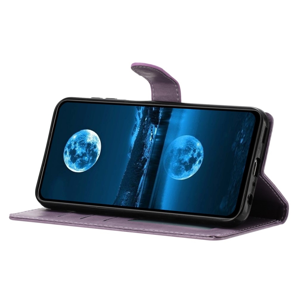 Clots knižkové púzdro na Samsung Galaxy S25 Edge - fialové