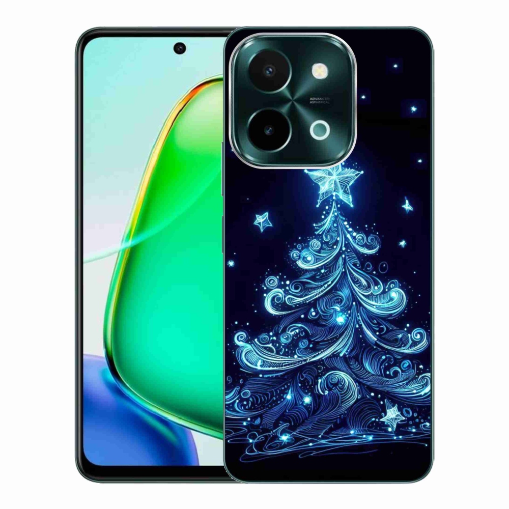 Gélový kryt mmCase na Vivo Y28 - neónový vianočný stromček 4