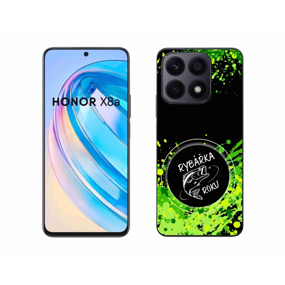 Gélový kryt mmCase na Honor X8a - rybárka roku čierne pozadie