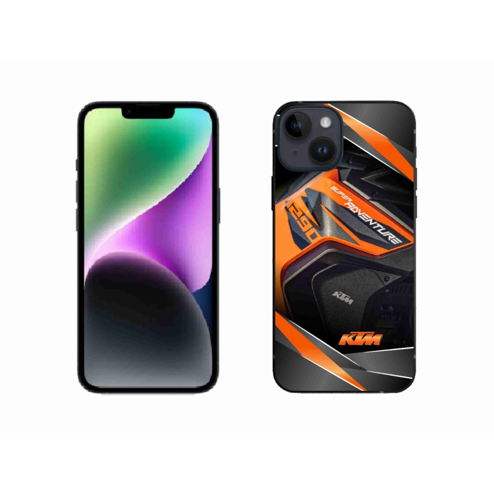 Gélový kryt mmCase na iPhone 14 - motorka ktm
