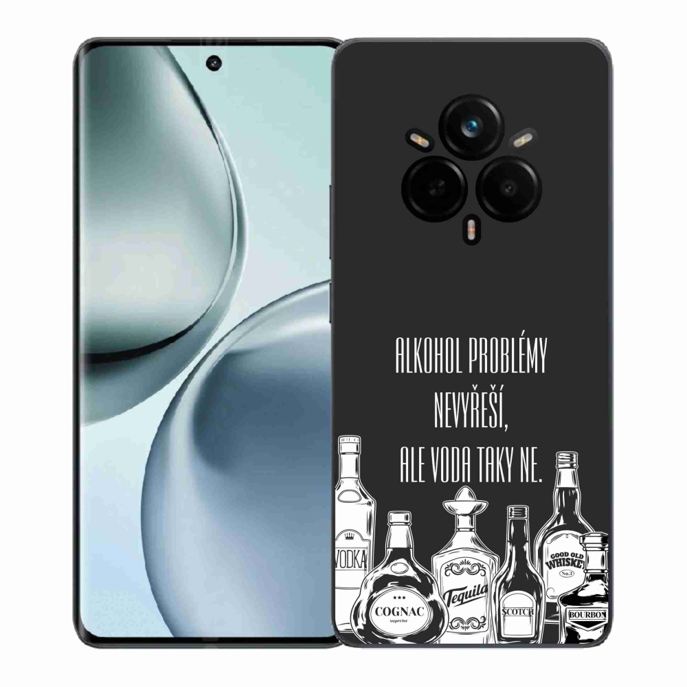 Gélový kryt mmCase na Realme 14 Pro+ 5G - vtipný text čierne pozadie