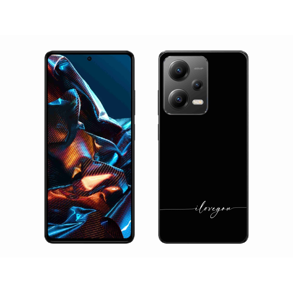 Gélový kryt mmCase na Xiaomi Redmi Note 12 Pro 5G - I love you čierne pozadie