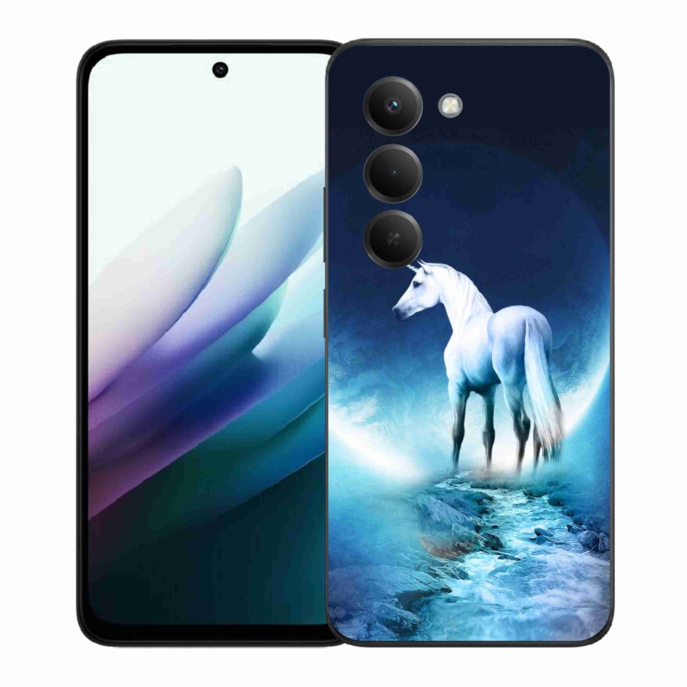 Gélový kryt mmCase na Xiaomi Redmi 15 4G/5G (171mm) - biely jednorožec