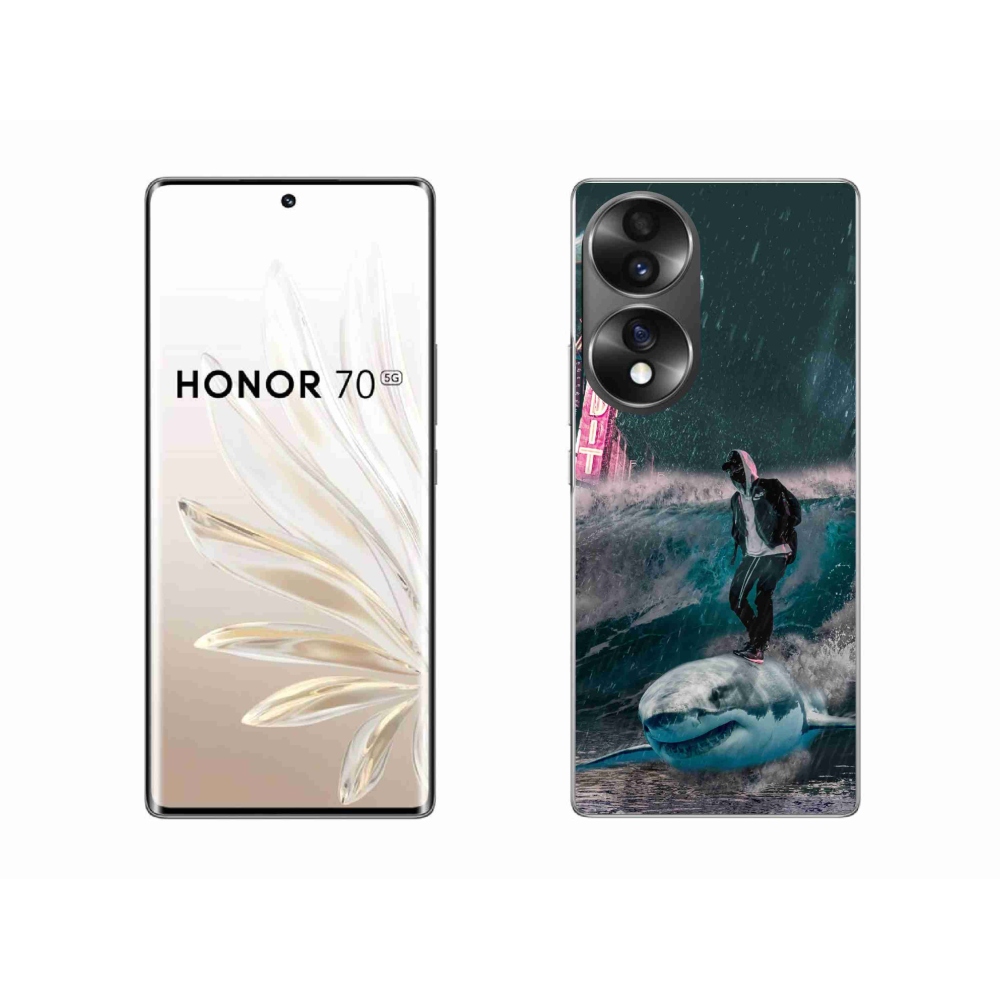 Gélový kryt mmCase na Honor 70 - žralok