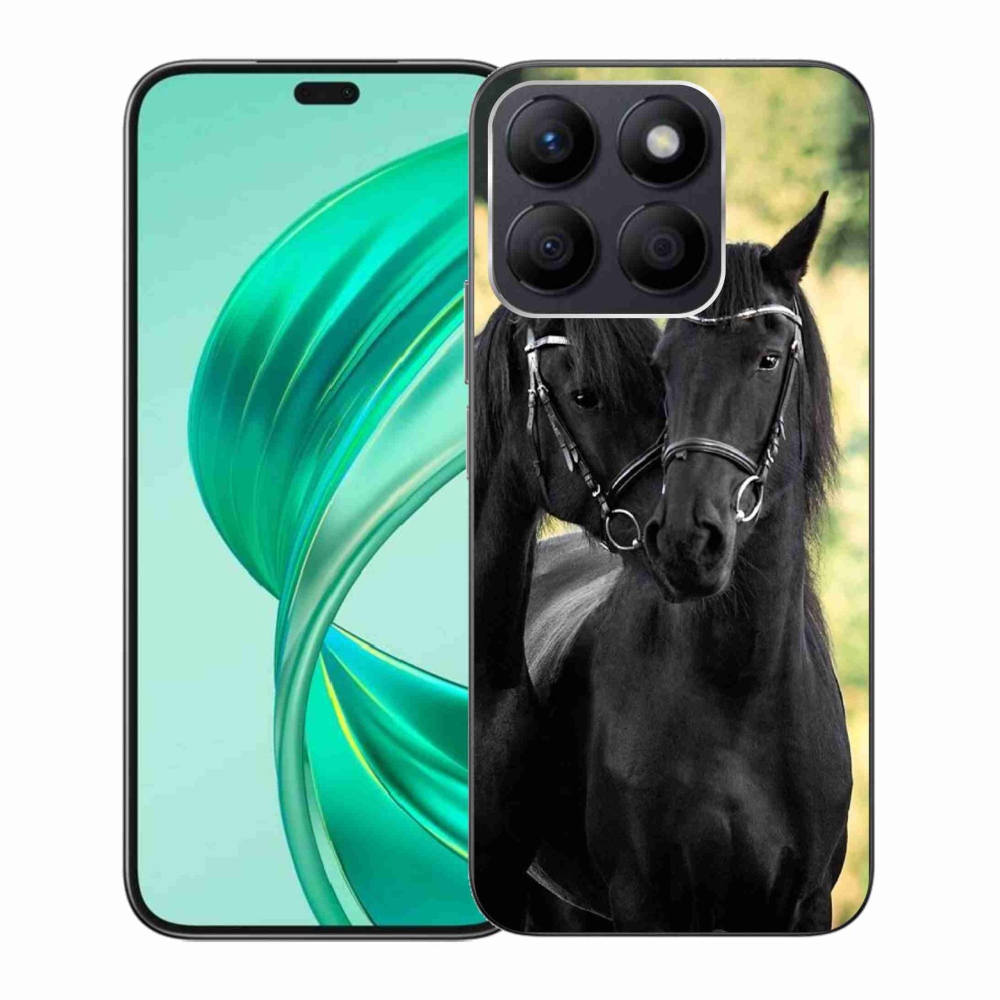 Gélový kryt mmCase na Honor X8b - dva čierne kone