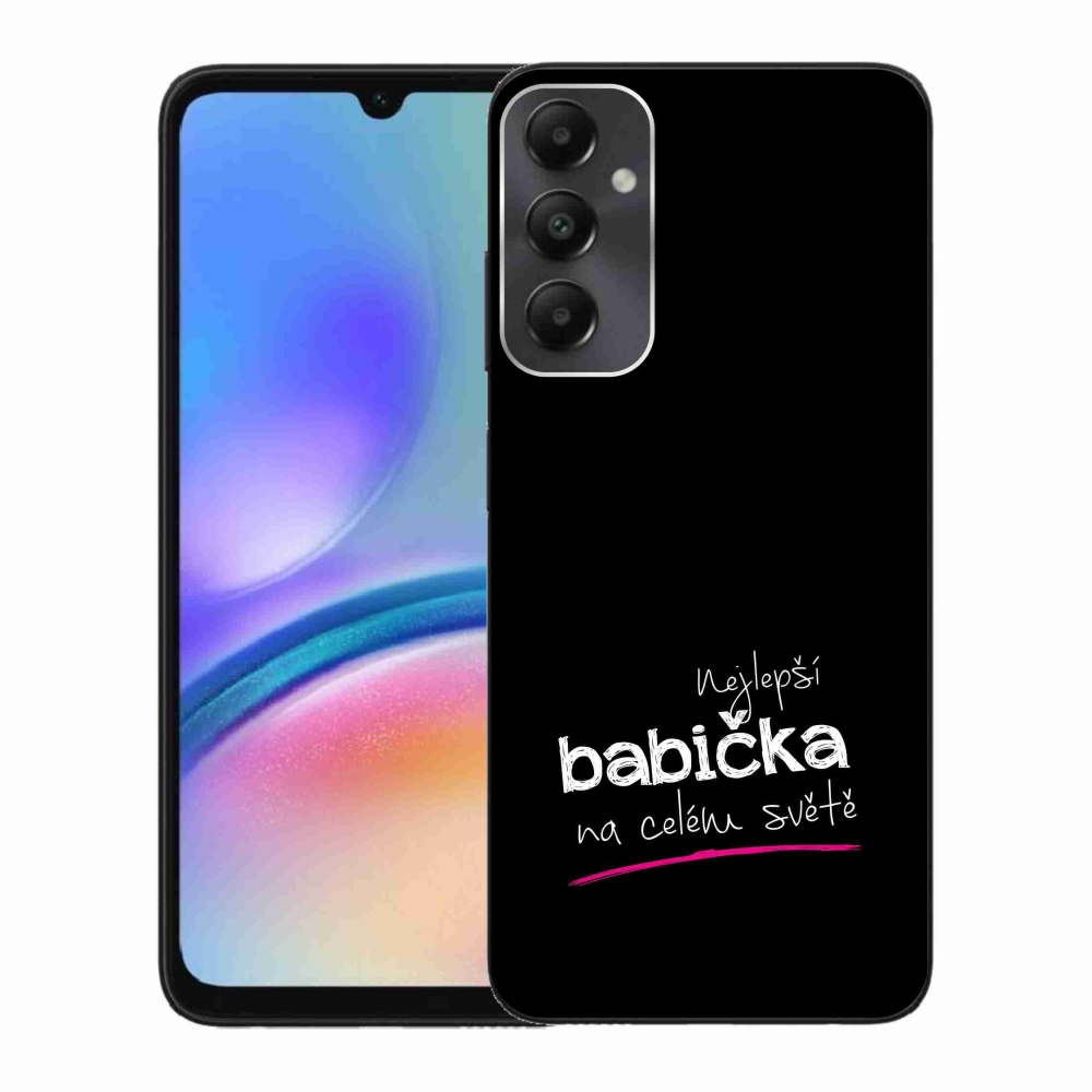 Gélový kryt mmCase na Samsung Galaxy A05s - najlepšia babička 4 čierne pozadie