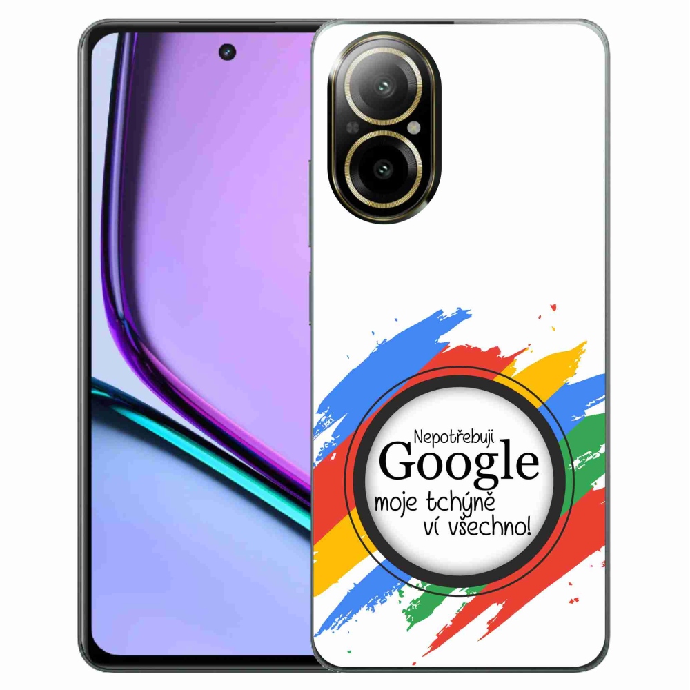 Gélový kryt mmCase na Realme C67 - svokra vie všetko biele pozadie