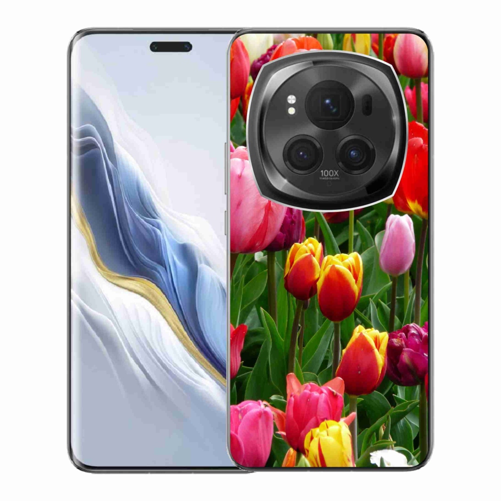 Gélový kryt mmCase na Honor Magic 6 Pro 5G - tulipány