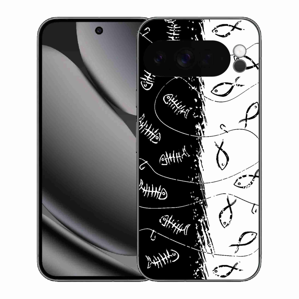 Gélový kryt mmCase na Google Pixel 10 Pro XL - kostry a rybky