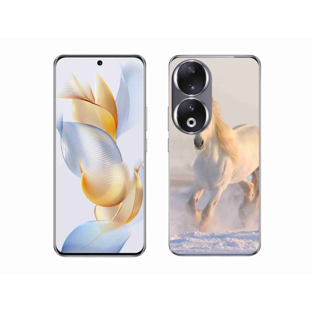 Gélový obal mmCase na Honor 90 - kôň v snehu