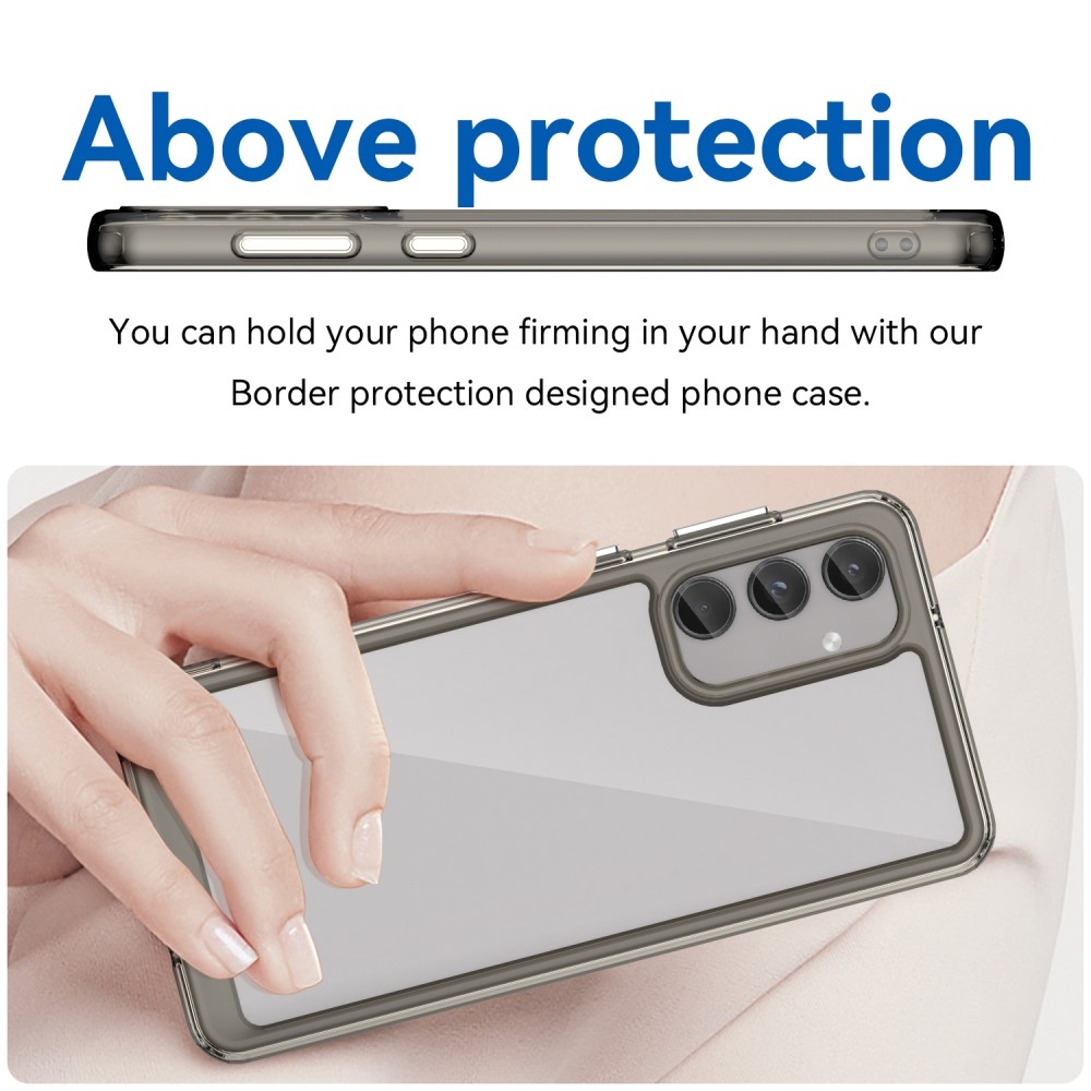 Gélový obal s pevným chrbtom na Samsung Galaxy M55 5G - šedý