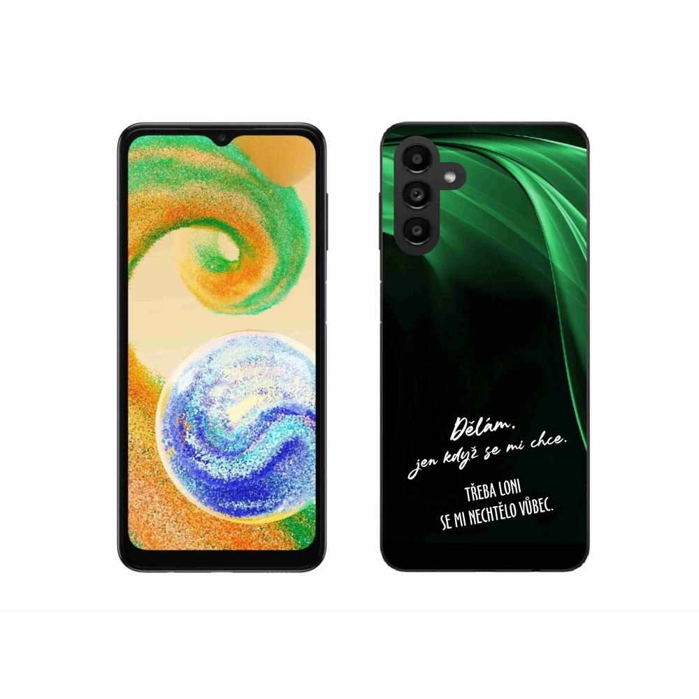 Gélový kryt mmCase na Samsung Galaxy A04s (164.7x76.7x9.1mm) - vtipný text 12 čierne pozadie