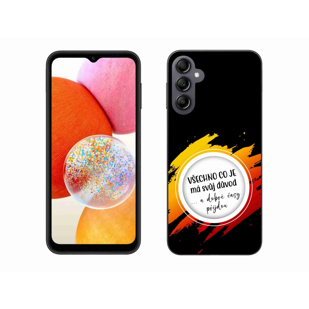 Gélový kryt mmCase na Samsung Galaxy A14 4G/5G - citát 3 čierne pozadie