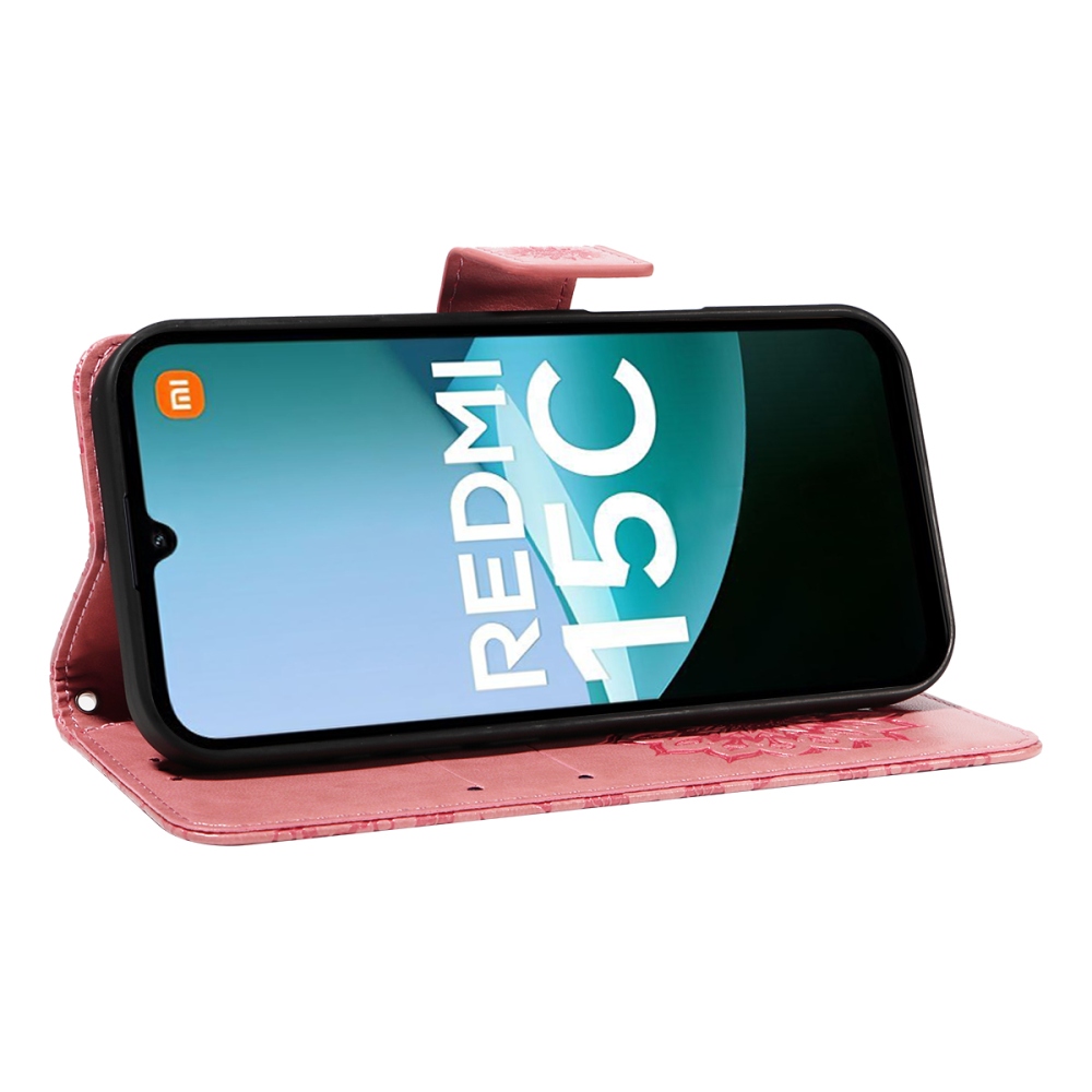 Sunflower knižkové púzdro na Xiaomi Redmi 15C 4G/5G (173mm) - ružové