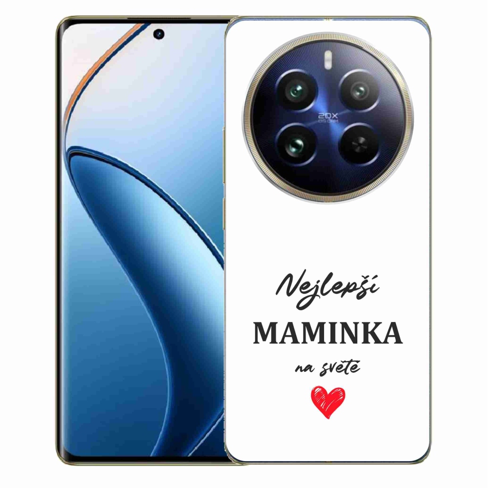 Gélový kryt mmCase na Realme 12 Pro 5G/12 Pro+ 5G - najlepšia mamička 1 biele pozadie