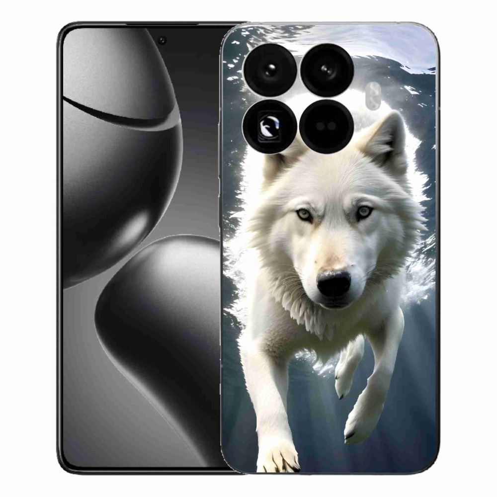 Gélový kryt mmCase na Xiaomi 15T Pro - biely vlk