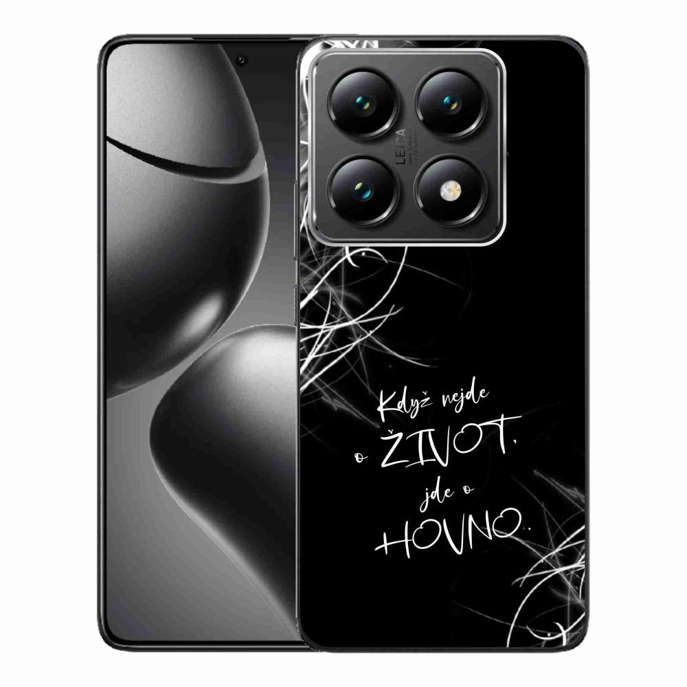 Gélový kryt mmCase na Xiaomi 14T Pro - vtipný text 16 čierne pozadie