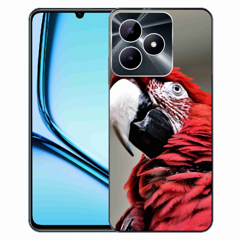 Gélový obal mmCase na Realme Note 50 - papagáj ara červený