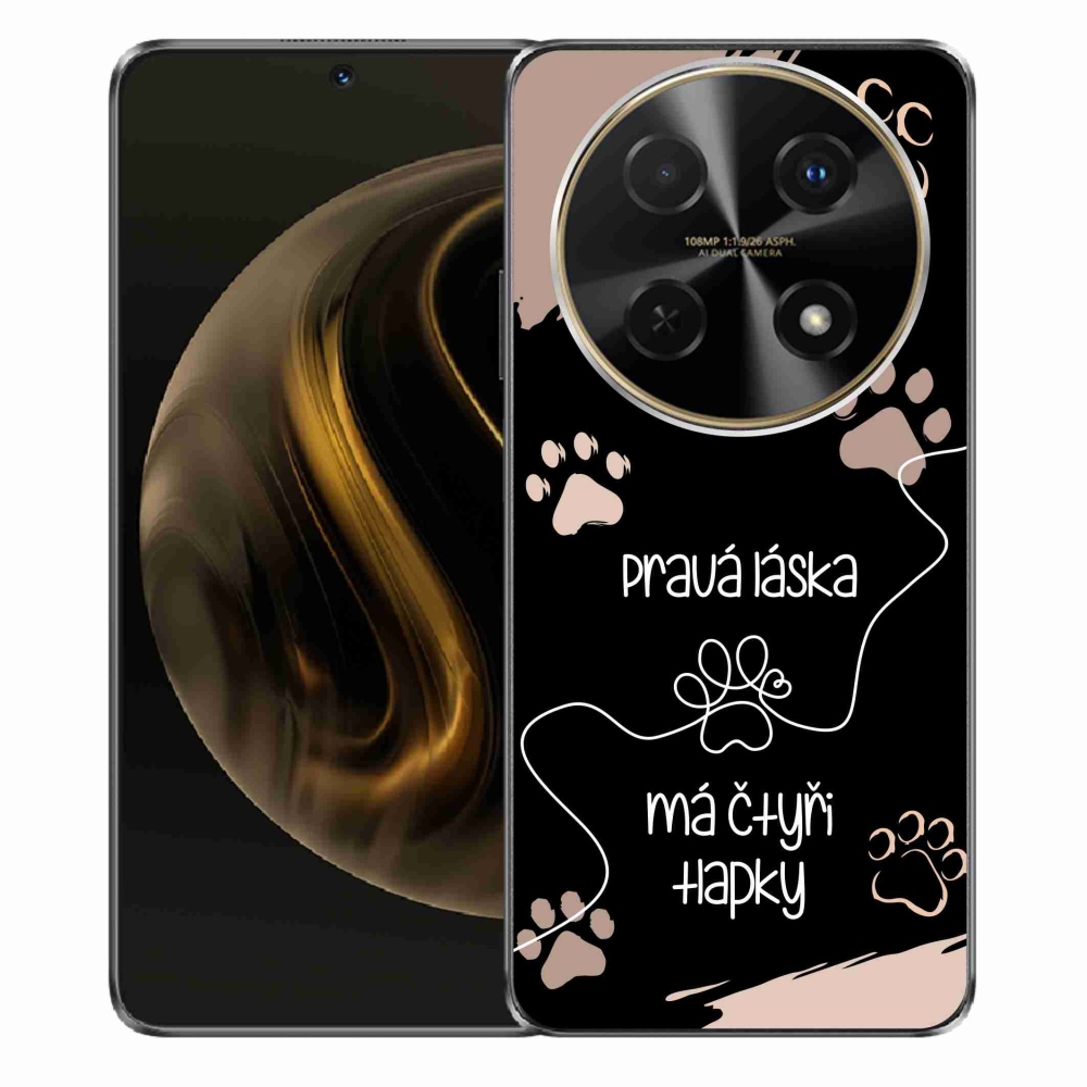 Gélový kryt mmCase na Huawei Nova 12i - psí motív 1 čierne pozadie