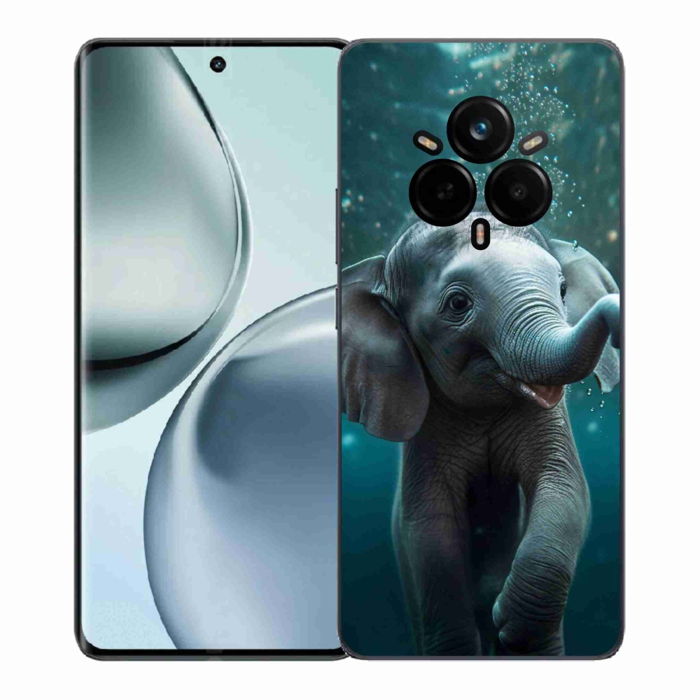 Gélový kryt mmCase na Realme 14 Pro+ 5G - sloník pod vodou