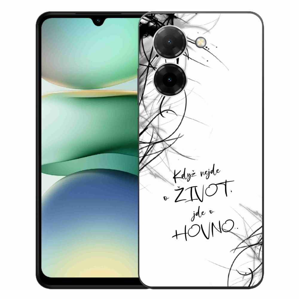 Gélový kryt mmCase na Xiaomi Redmi A5 (173.45x79.35x8.45mm) - vtipný text 16 biele pozadie