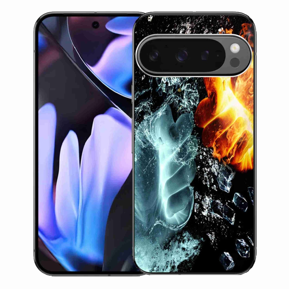 Gélový kryt mmCase na Google Pixel 9 Pro XL - voda a oheň