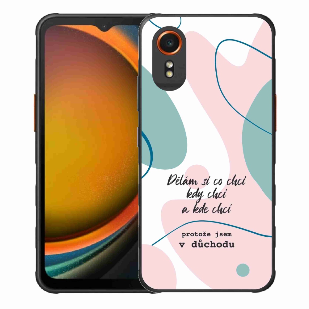 Gélový kryt mmCase na Samsung Galaxy Xcover 7 - vtipný text 10 biele pozadie