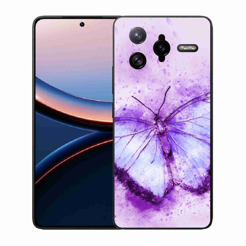 Gélový kryt mmCase na Xiaomi Poco F7 Ultra - fialový motýľ