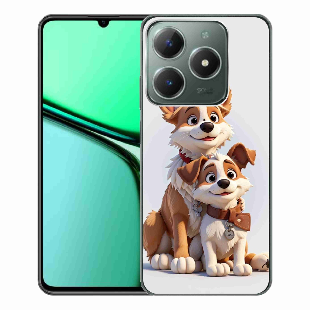 Gélový kryt mmCase na Realme C61 - kreslenie psy