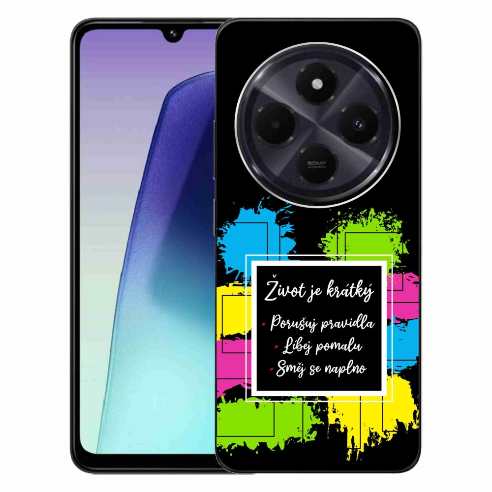 Gélový kryt mmCase na Xiaomi Redmi 14C/Poco C75 - citát 5 čierne pozadie