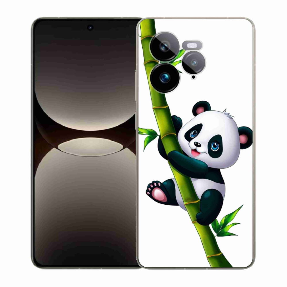 Gélový kryt mmCase na Realme GT 7 Pro 5G - panda na bambuse