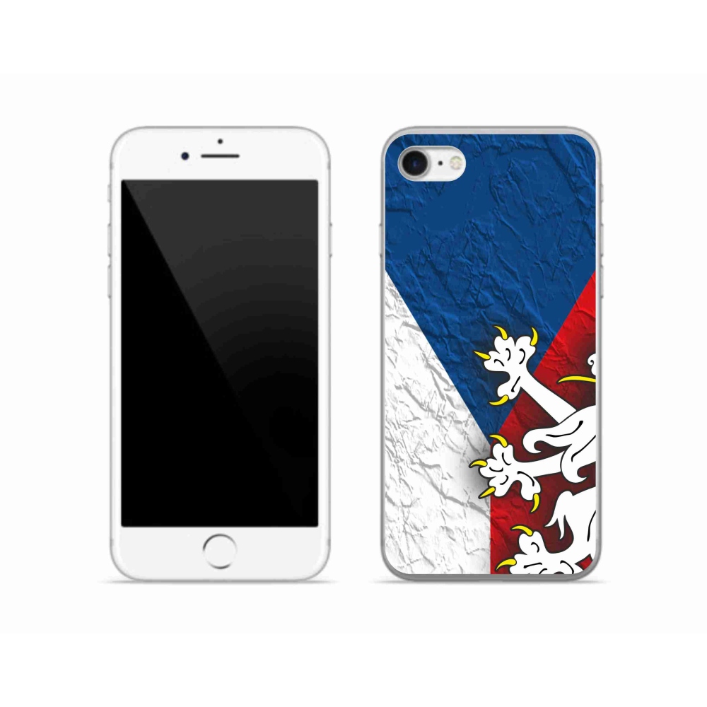 Gélový kryt mmCase na iPhone SE (2020) - česká vlajka 1