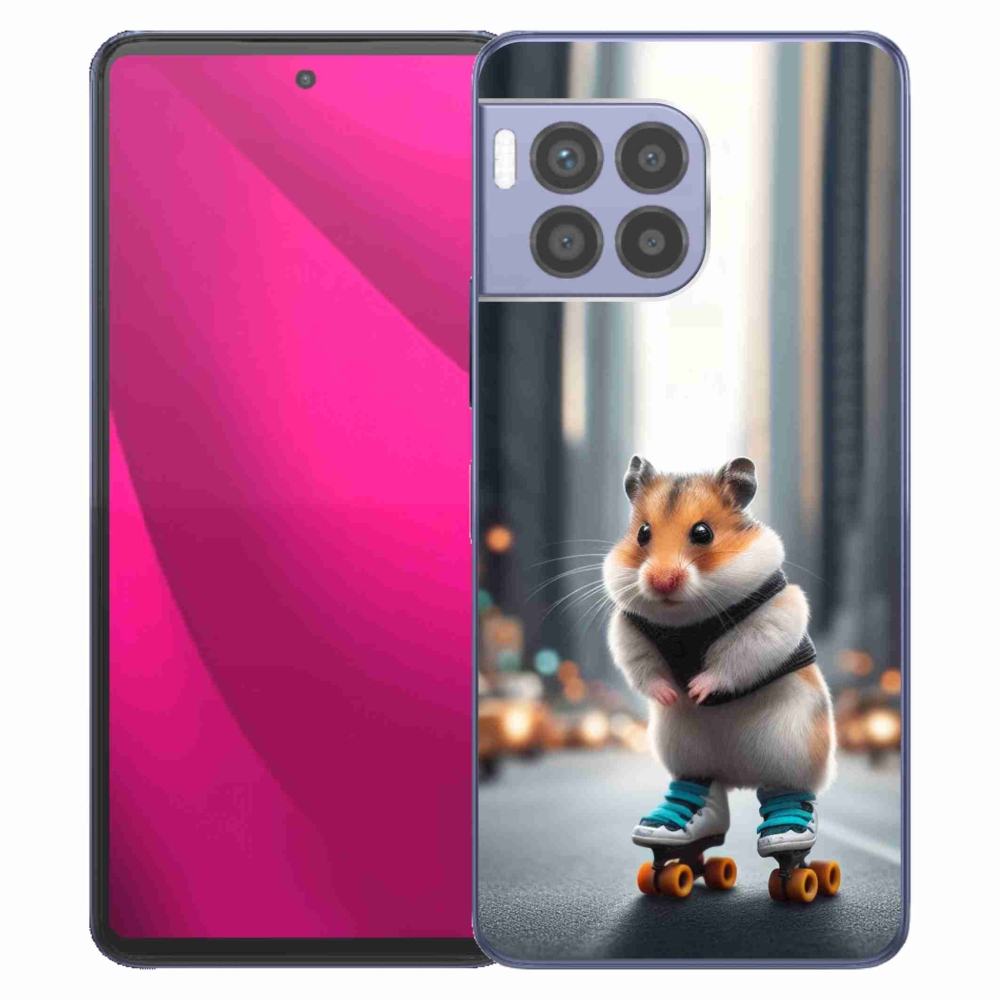 Gélový kryt mmCase na T-Mobile T Phone 2 Pro - škrečok na korčuliach