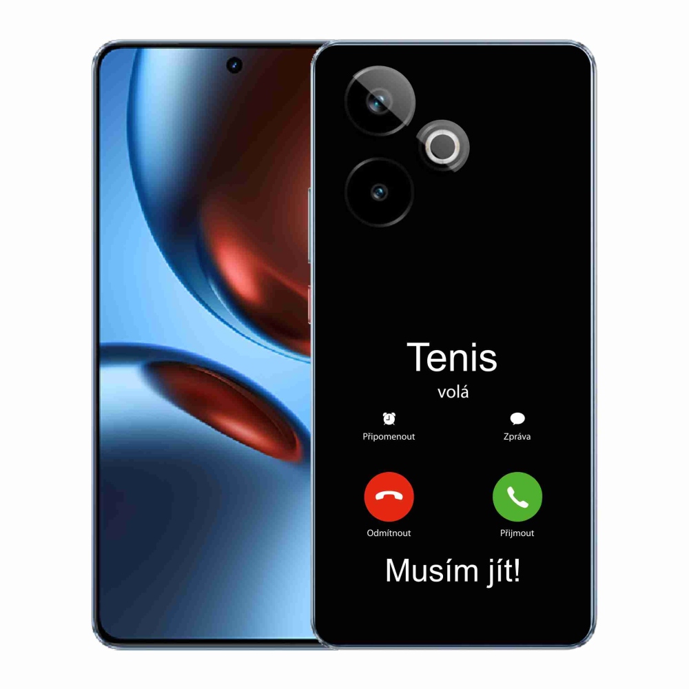 Gélový kryt mmCase na Realme GT 7 5G/GT 7T 5G - tenis volá čierne pozadie