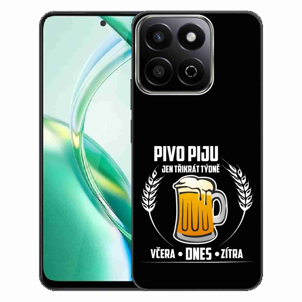 Gélový kryt mmCase na Honor 200 Smart 5G - pivný motív čierne pozadie