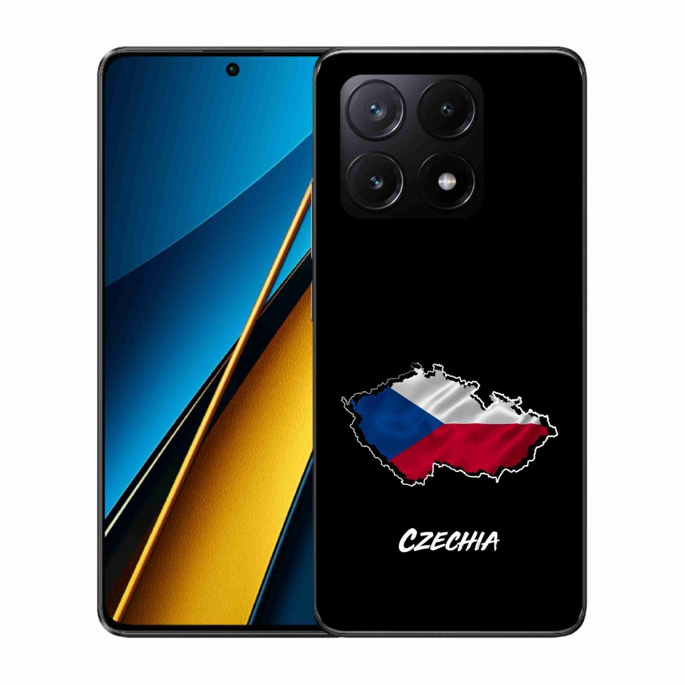 Gélový kryt mmCase na Xiaomi Poco X6 Pro 5G - Czechia čierne pozadie