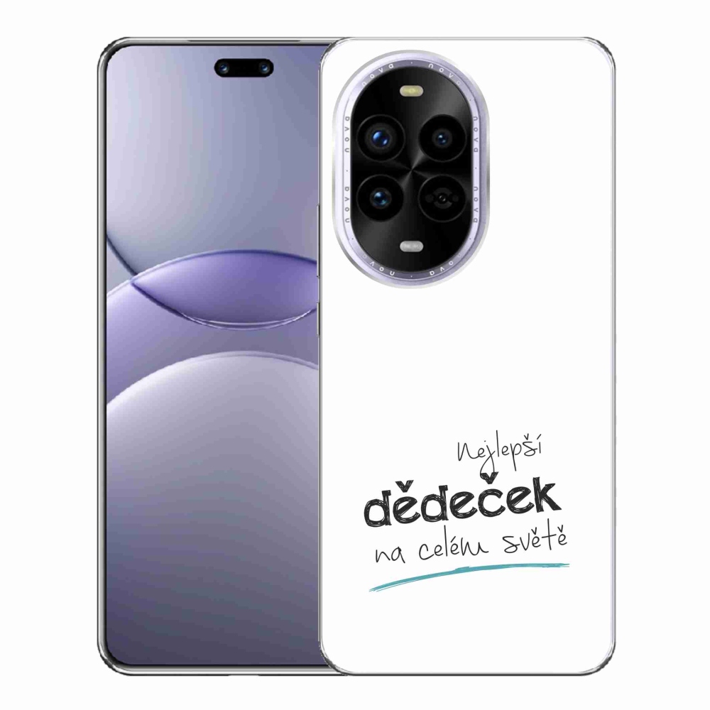 Gélový kryt mmCase na Huawei Nova 13 Pro 5G - najlepší dedko 3 biele pozadie