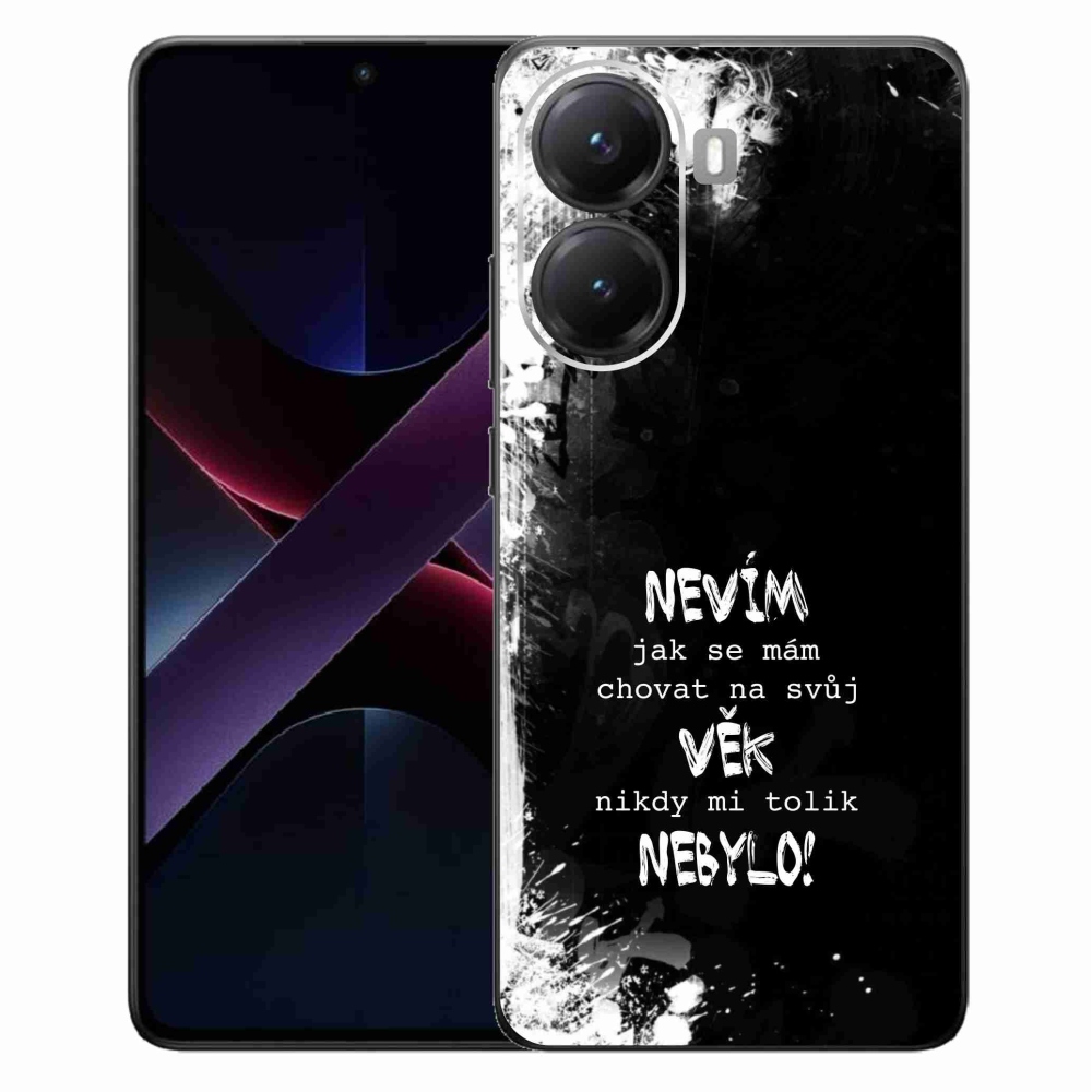 Gélový kryt mmCase na Xiaomi Poco X7 Pro 5G - vtipný text 14 čierne pozadie