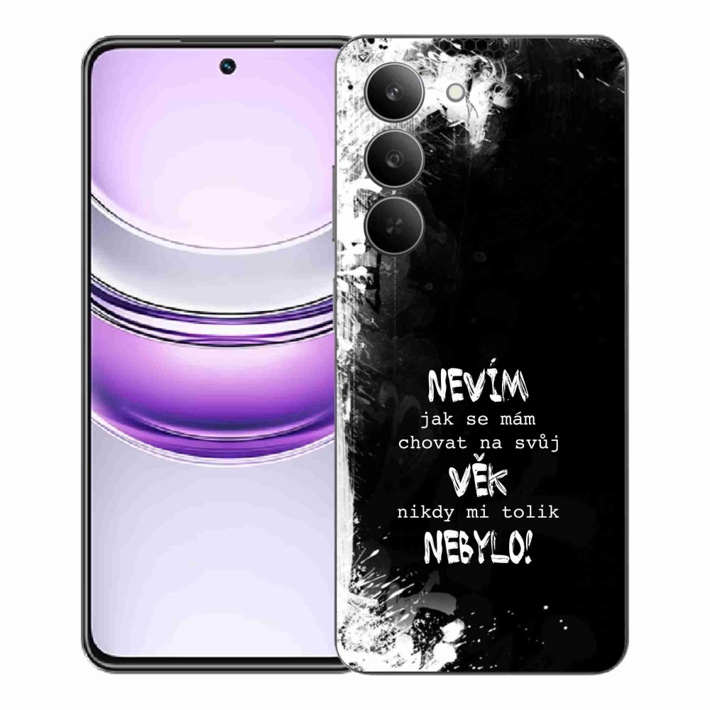 Gélový kryt mmCase na Realme 14x 5G - vtipný text 14 čierne pozadie