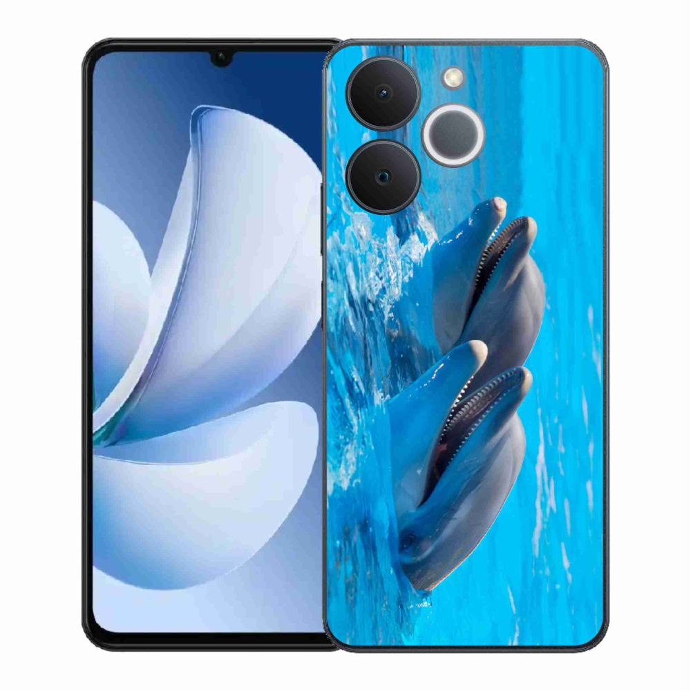 Gélový kryt mmCase na Realme Note 70T - delfíny
