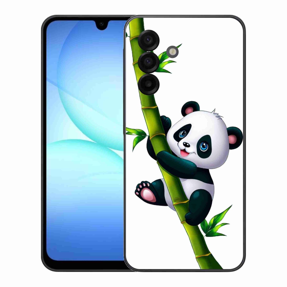 Gélový kryt mmCase na Samsung Galaxy A17 4G/5G - panda na bambuse