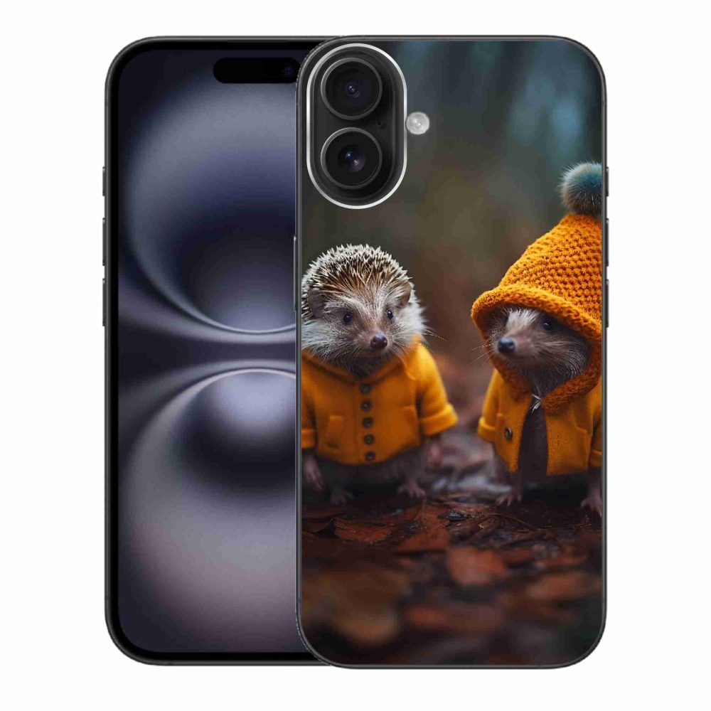 Gélový kryt mmCase na iPhone 16 Plus - ježkovia