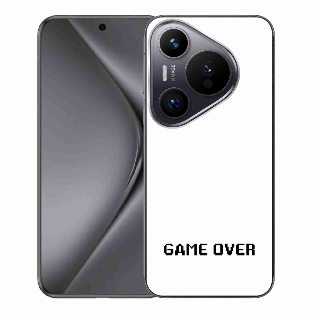 Gélový kryt mmCase na Huawei Pura 70 Pro - game over biele pozadie