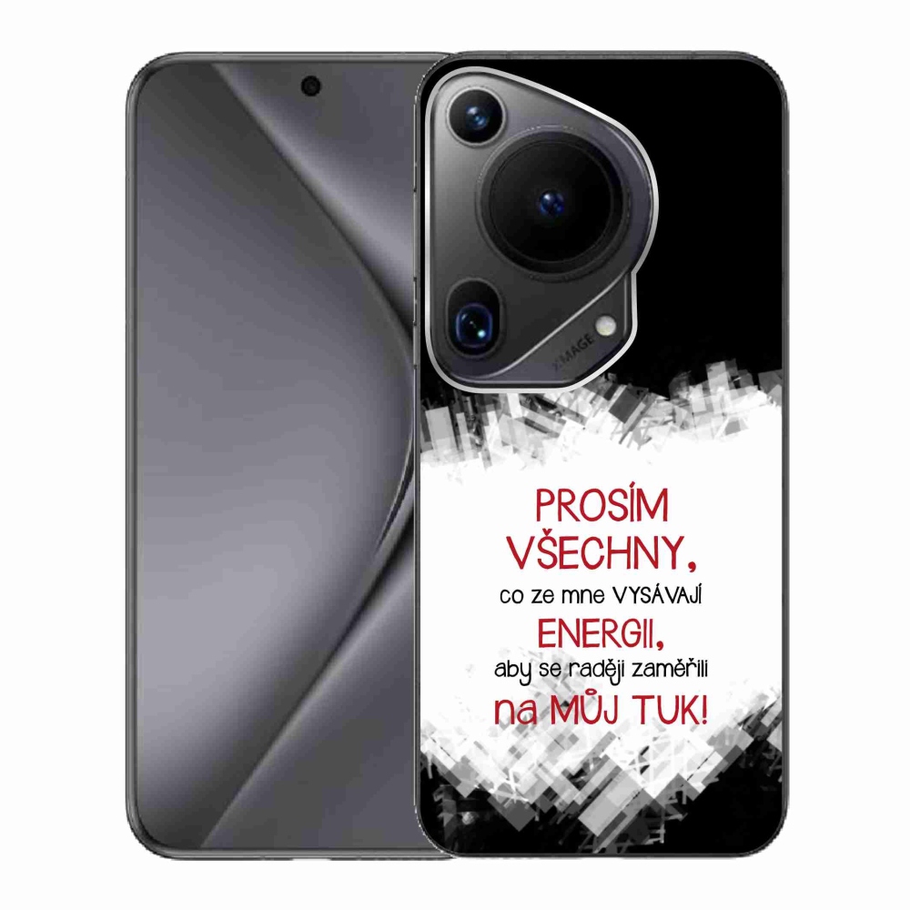 Gélový kryt mmCase na Huawei Pura 70 Ultra - vtipný text 1 červený