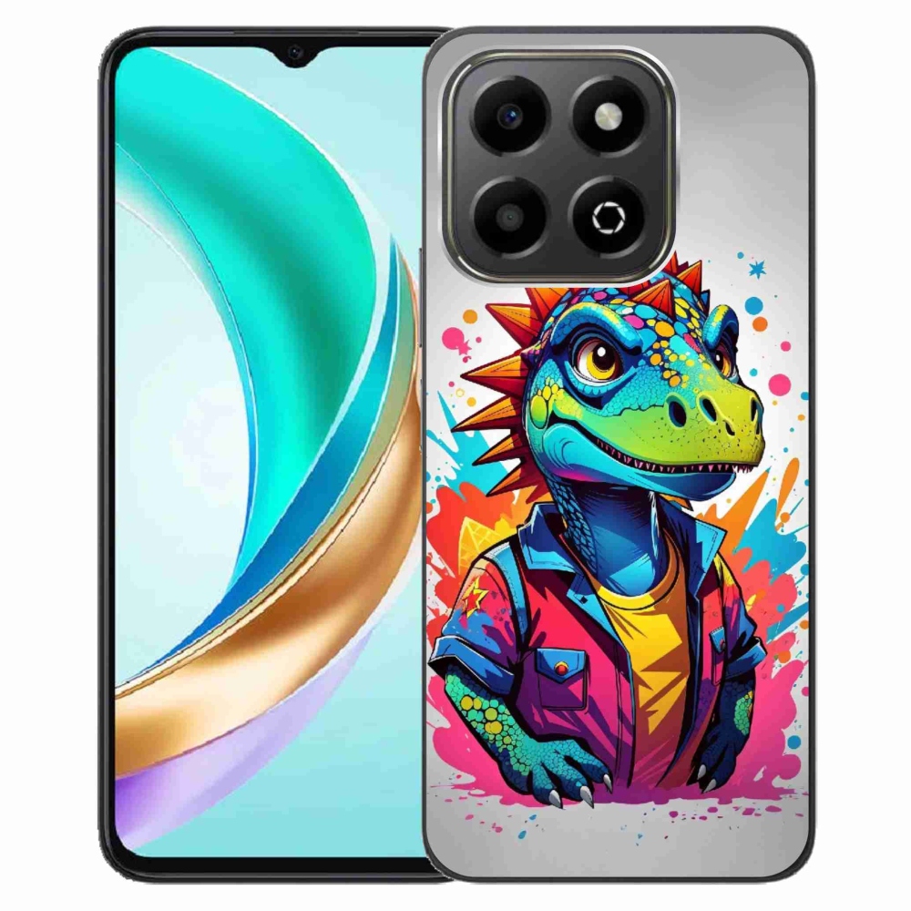Gélový kryt mmCase na Honor X6b - farebný dinosaurus