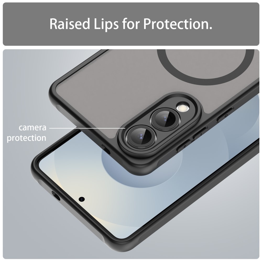Case matný gélový obal s MagSafe na Samsung Galaxy S25 Edge - čierny
