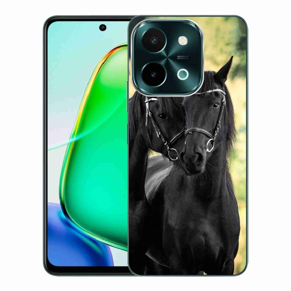 Gélový kryt mmCase na Vivo Y28 - dva čierne kone